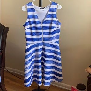 Blue and white strip dress